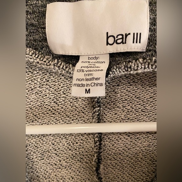 Bar III Double zipper jacket. Grey with white. Size medium - Picture 5 of 5